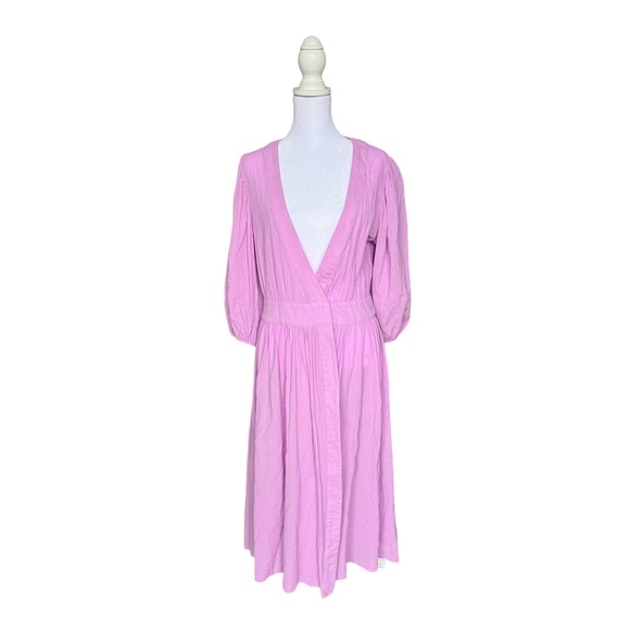 Ciao Lucia Cala Wrap Midi Dress Lilac Size L - Picture 5 of 10